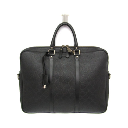 Gucci Convertible Briefcase Guccissima Leather, Black, Leather, Briefcase