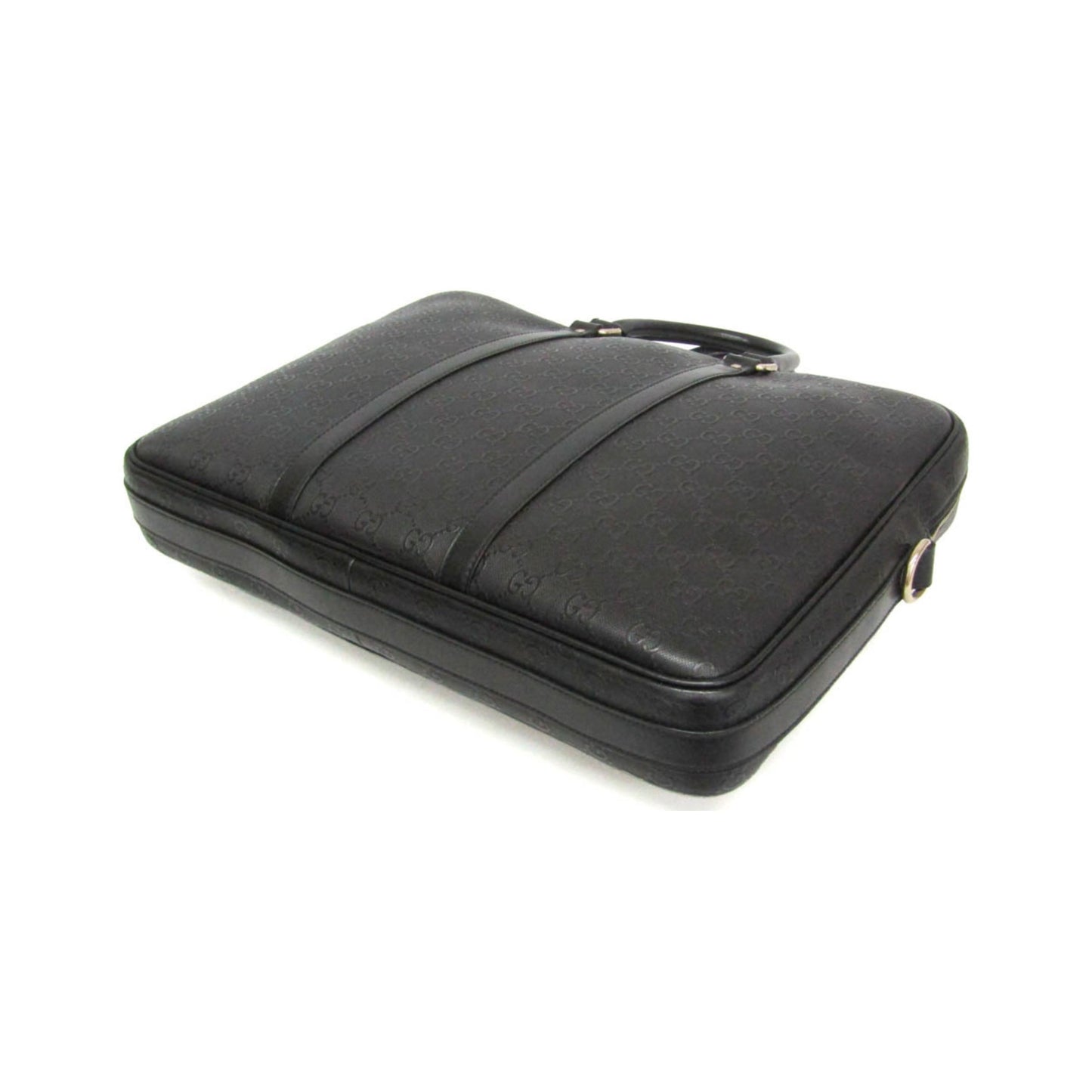 Gucci Convertible Briefcase Guccissima Leather, Black, Leather, Briefcase