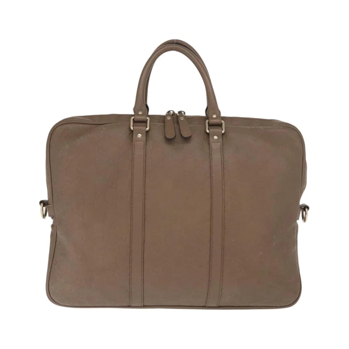 Gucci Convertible Briefcase Leather, Brown, Leather, Briefcase