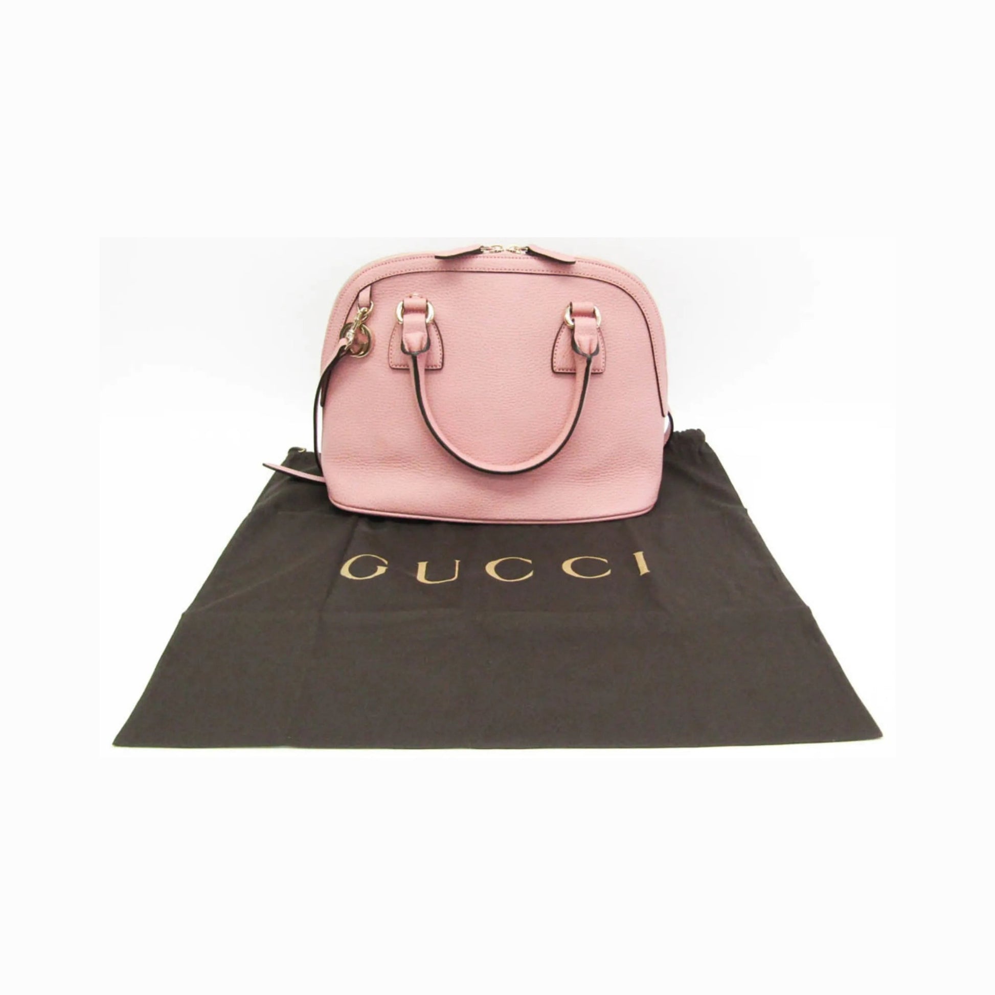 Gucci Convertible Dome Satchel Leather, Pink, Leather, Handbag