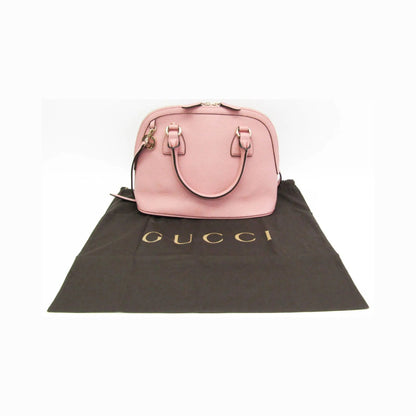 Gucci Convertible Dome Satchel Leather, Pink, Leather, Handbag