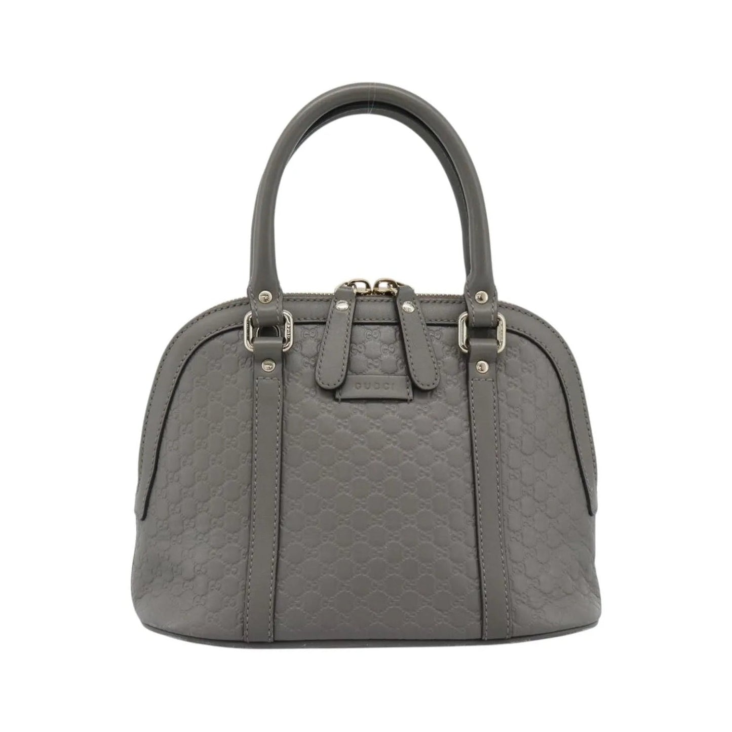 Gucci Convertible Dome Satchel Microguccissima Leather, Gray, Leather, Handbag