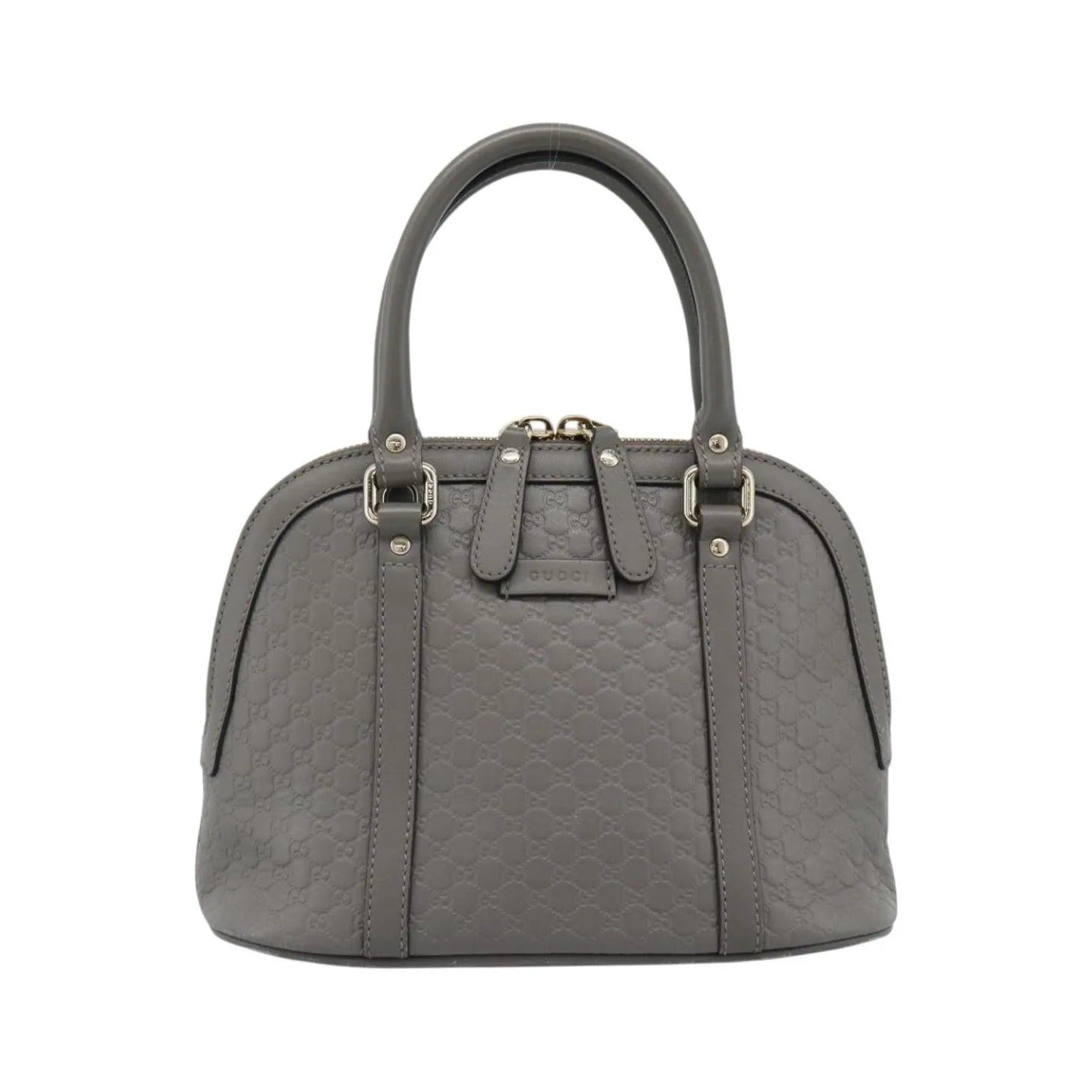 Gucci Convertible Dome Satchel Microguccissima Leather, Gray, Leather, Handbag