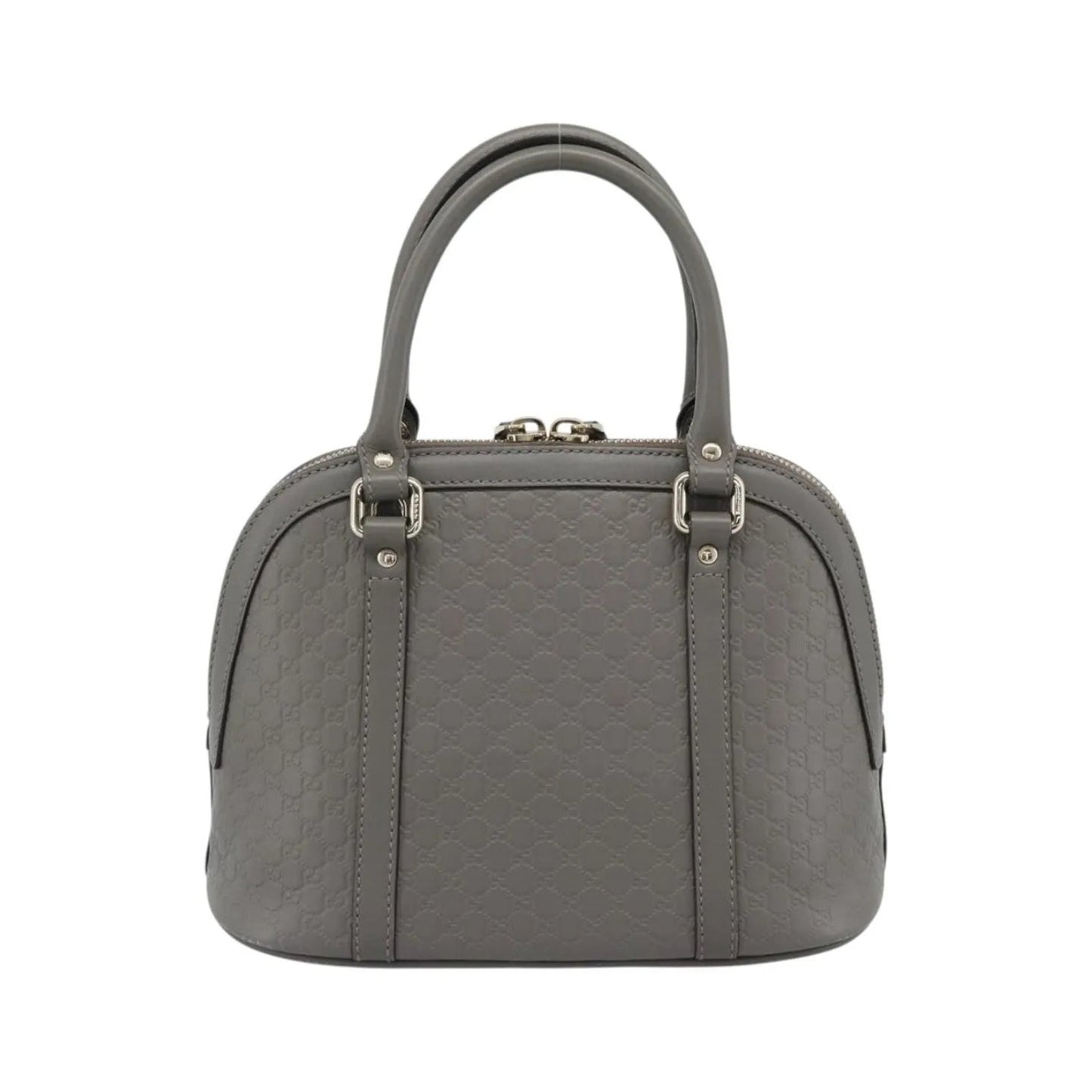 Gucci Convertible Dome Satchel Microguccissima Leather, Gray, Leather, Handbag