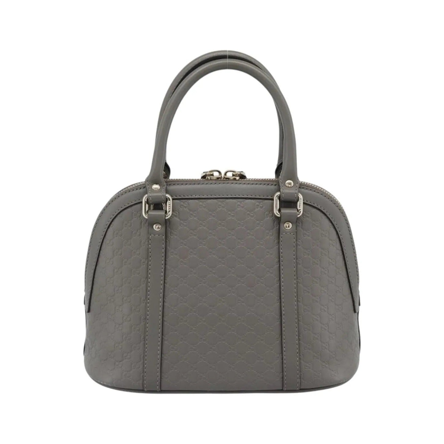 Gucci Convertible Dome Satchel Microguccissima Leather, Gray, Leather, Handbag