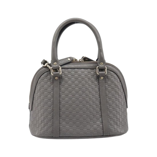 Gucci Convertible Dome Satchel Microguccissima Leather, Gray, Leather, Handbag