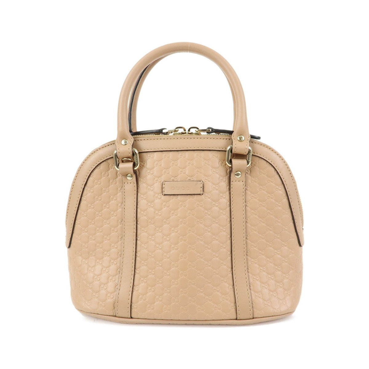 Gucci Convertible Dome Satchel Microguccissima Leather, Beige, Leather, Handbag