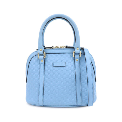 Gucci Convertible Dome Satchel Microguccissima Leather, Blue, Leather, Handbag