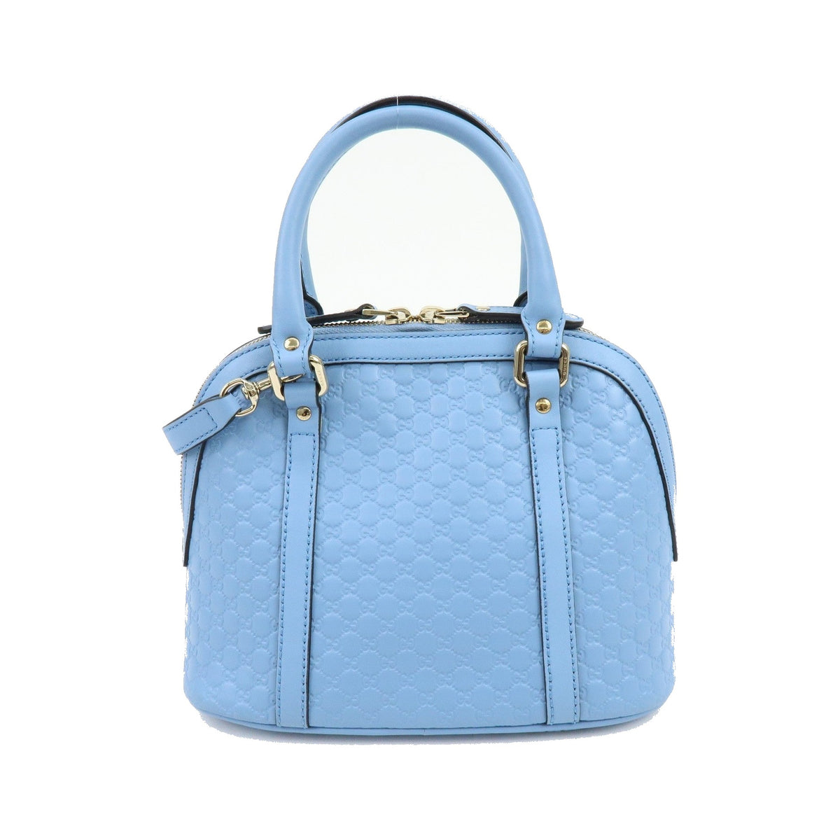 Gucci Convertible Dome Satchel Microguccissima Leather, Blue, Leather, Handbag