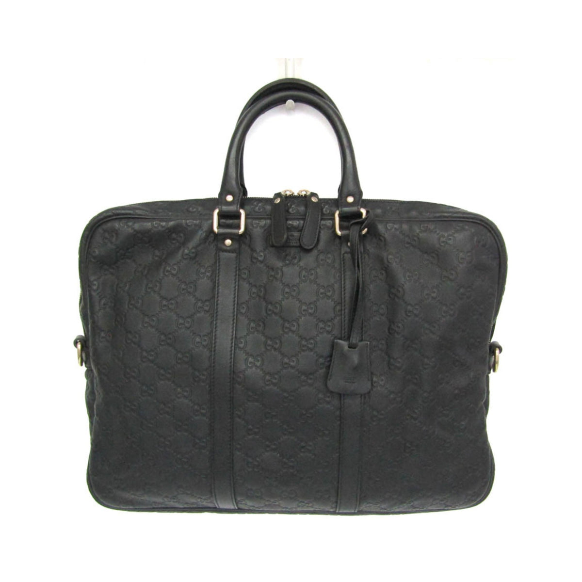Gucci Convertible Guccissima Leather, Black, Leather, Briefcase