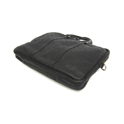 Gucci Convertible Guccissima Leather, Black, Leather, Briefcase