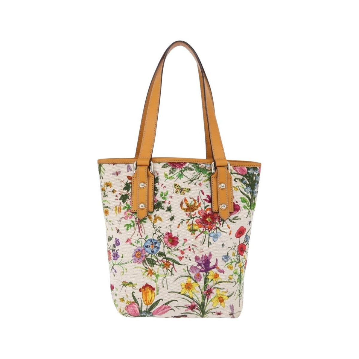 Gucci Craft Flora Canvas, Multicolour, Canvas, Tote Bag