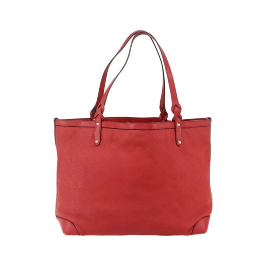 Gucci Craft Tote Diamante Leather, Red, PVC, Tote Bag