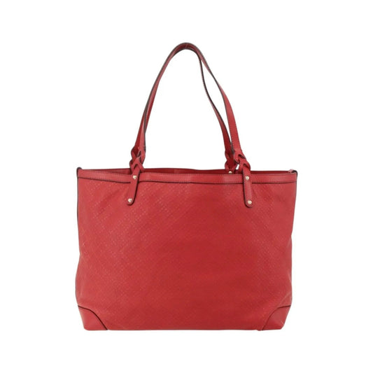 Gucci Craft Tote Diamante Leather, Red, PVC, Tote Bag