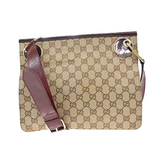 Gucci Crossbody Canvas, Beige, Canvas, Shoulder Bag