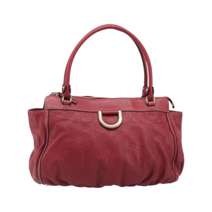 Gucci D Ring Guccissima Leather, Red, Leather, Tote Bag