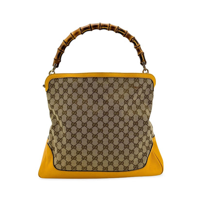 Gucci Diana Bamboo GG Canvas, Brown, Canvas, Shoulder Bag