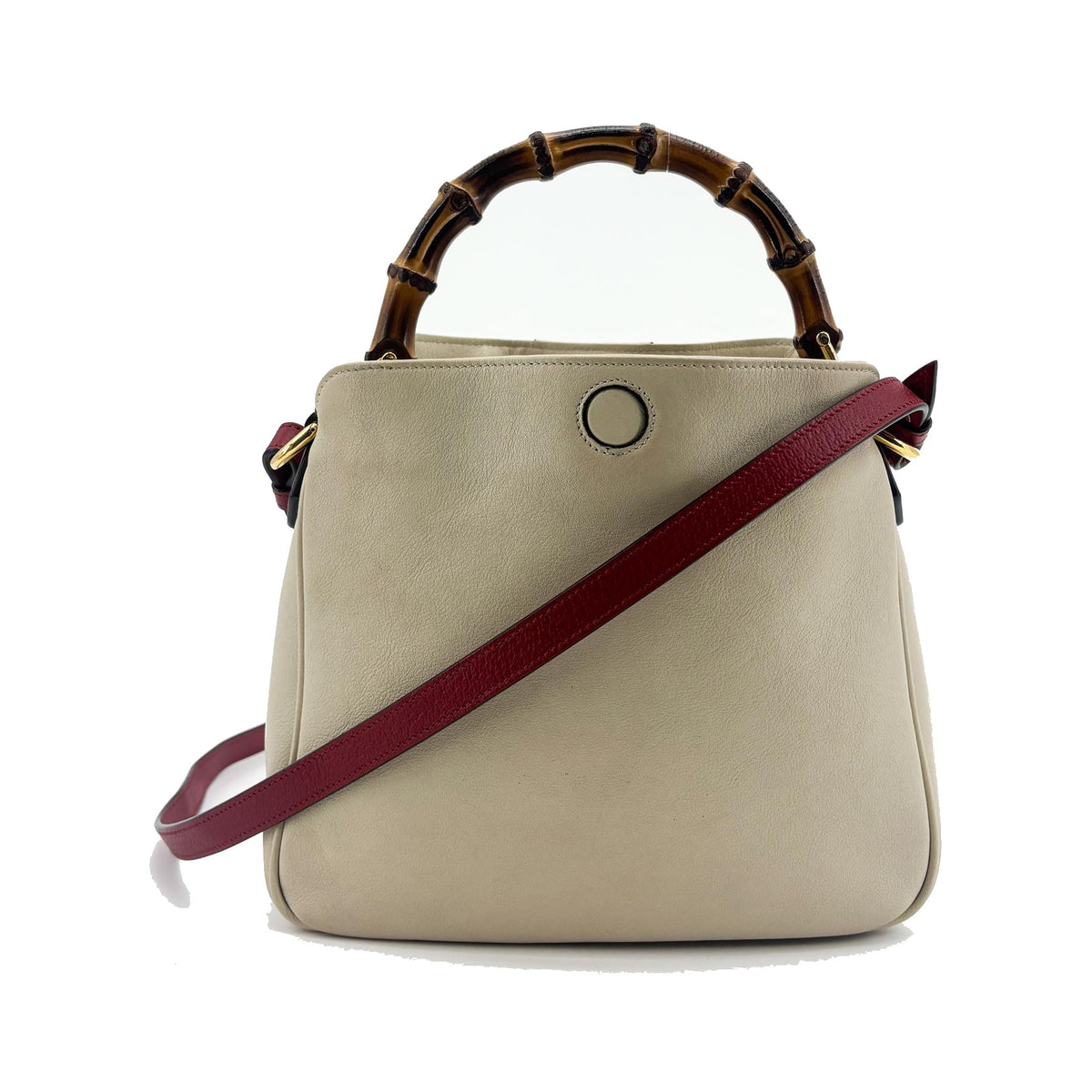 Gucci Diana Bamboo Leather, Beige, Leather, Shoulder Bag