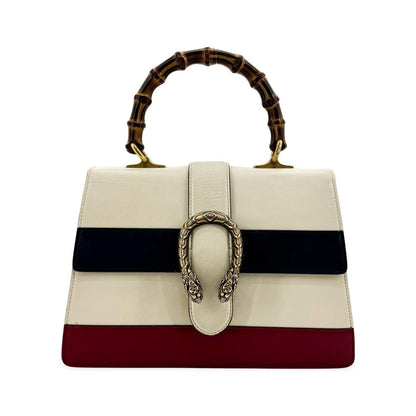 Gucci Dionysus Bamboo Top Handle Colorblock Leather, Brown, Leather, Handbag