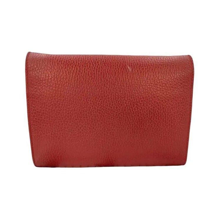 Gucci Dionysus chain Leather, Red, Leather, Wallet