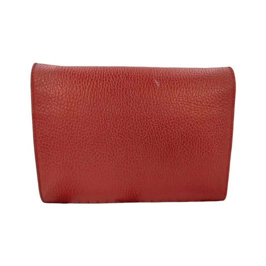 Gucci Dionysus chain Leather, Red, Leather, Wallet
