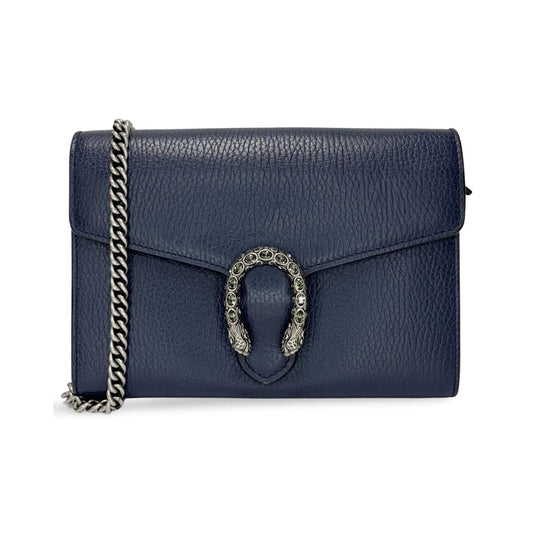 Gucci Dionysus Embellished GG Coated Canvas, Navy, Leather, Handbag