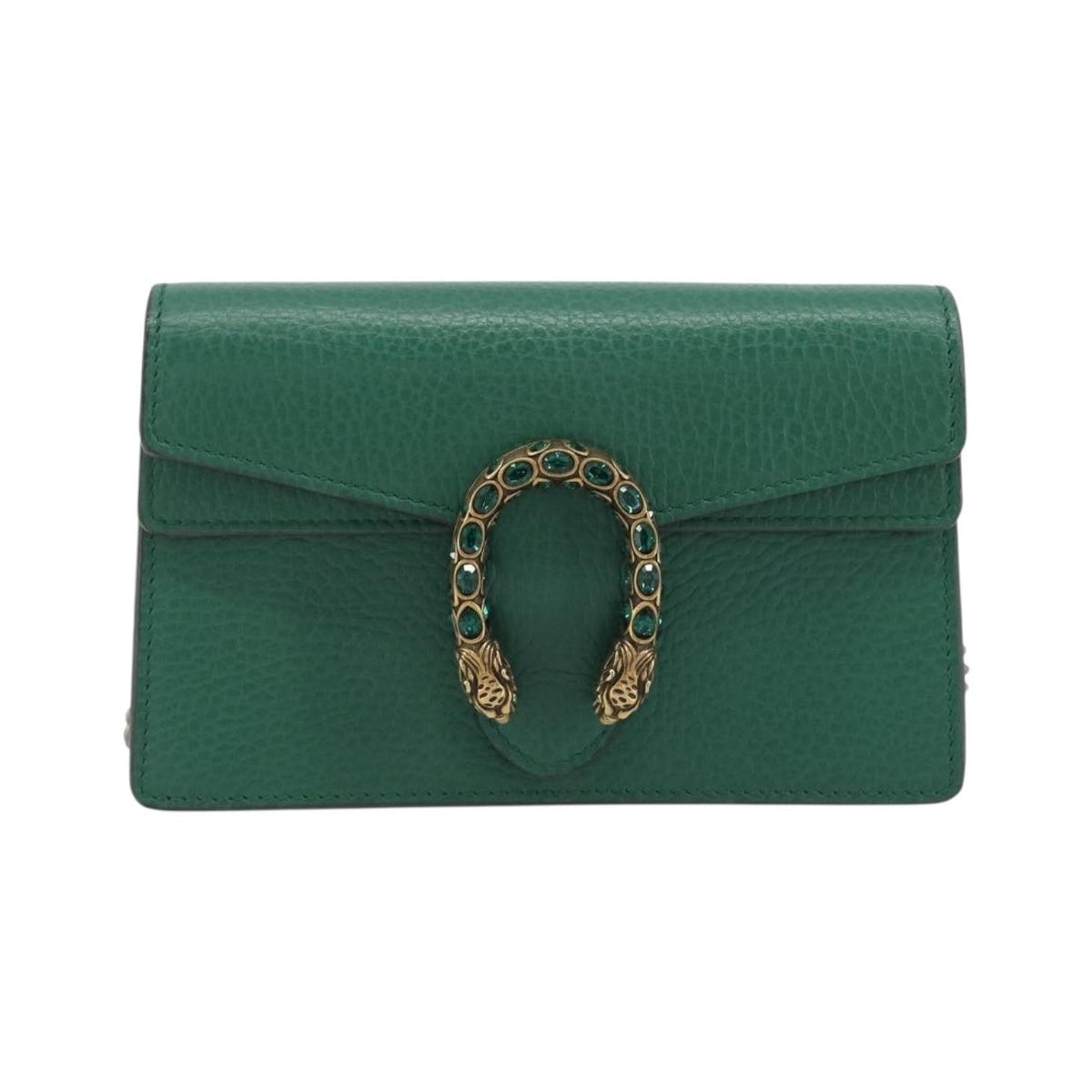 Gucci Dionysus Leather, Green, Leather, Shoulder Bag