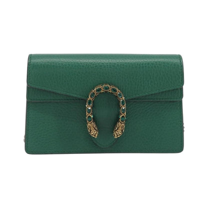 Gucci Dionysus Leather, Green, Leather, Shoulder Bag