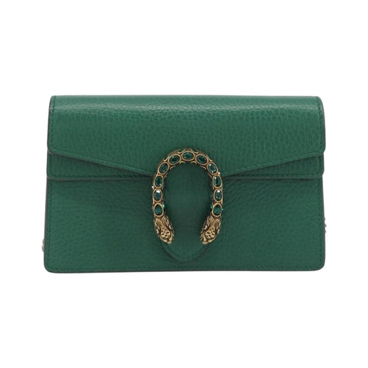 Gucci Dionysus Leather, Green, Leather, Shoulder Bag