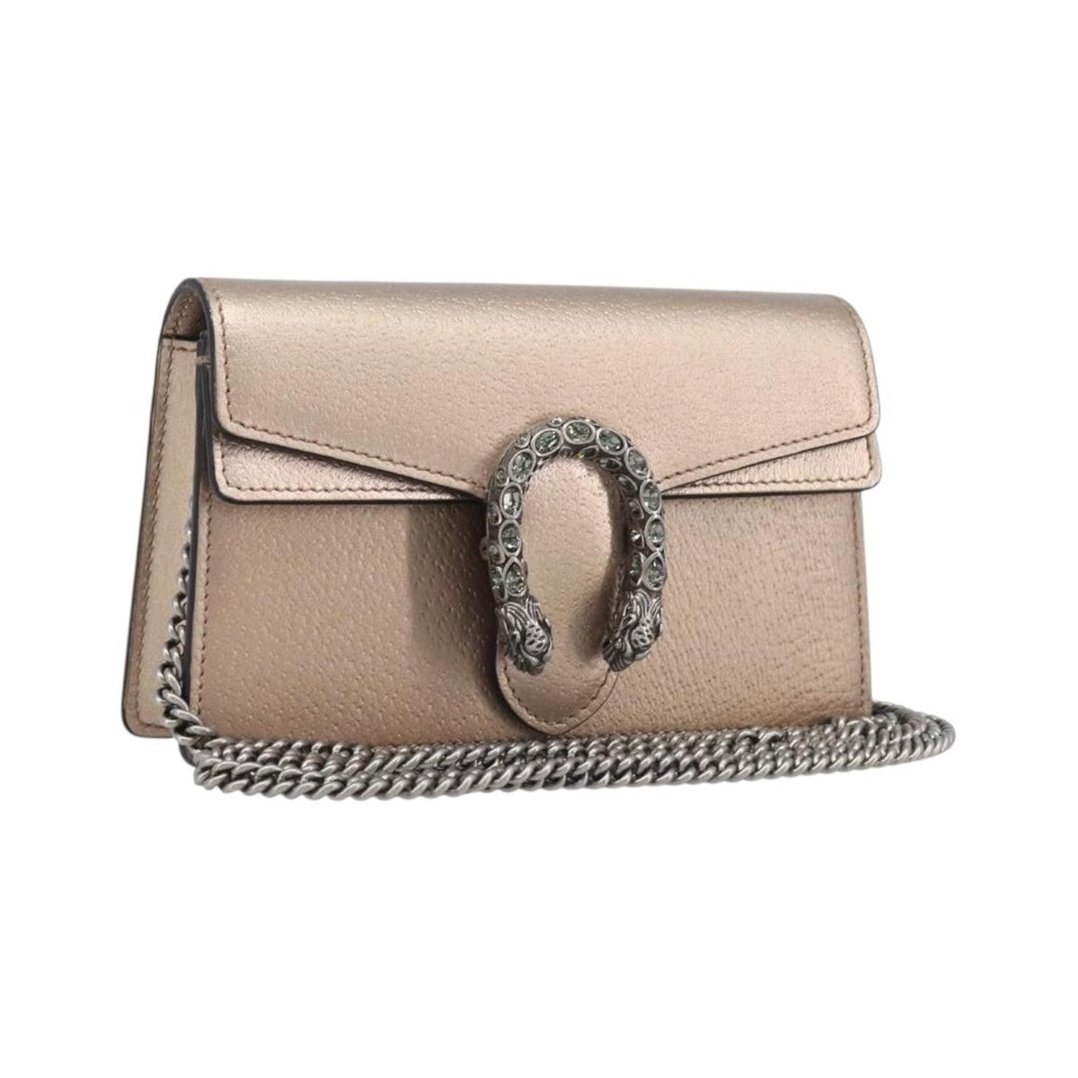 Gucci Dionysus Leather, Gold, Leather, Handbag