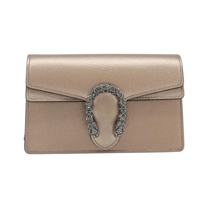 Gucci Dionysus Leather, Gold, Leather, Handbag