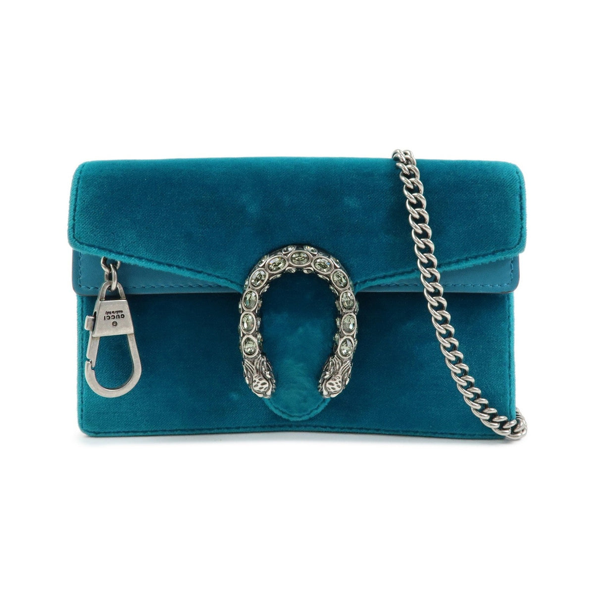 Gucci Dionysus Velvet, Green, Velvet, Handbag