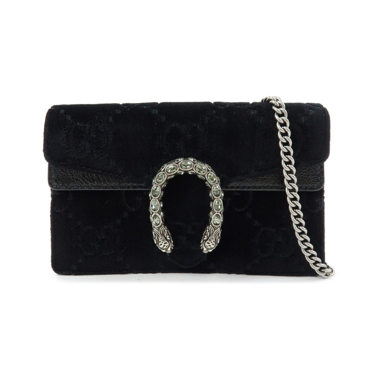 Gucci Dionysus Velvet, Black, Velvet, Handbag