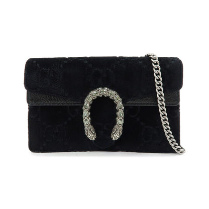 Gucci Dionysus Velvet, Black, Velvet, Handbag
