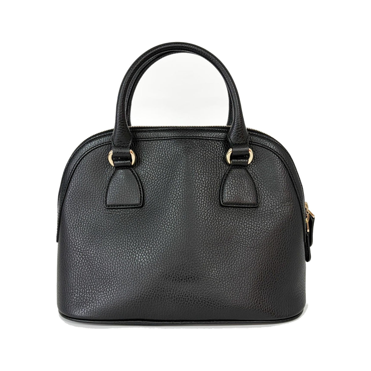 Gucci Dome Bowler GG Suede, Black, Leather, Handbag