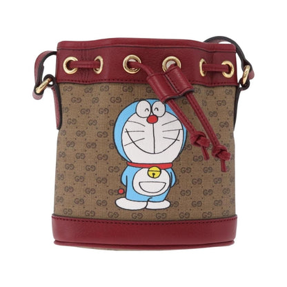 Gucci Doraemon Bucket Printed Mini GG Coated Canvas, Beige, Canvas, Handbag