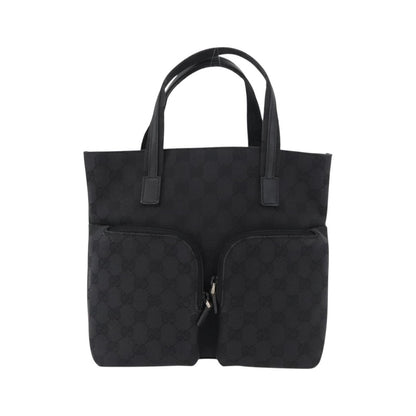 Gucci Double Pocket Tote GG Canvas and leather, Black, Canvas, Handbag