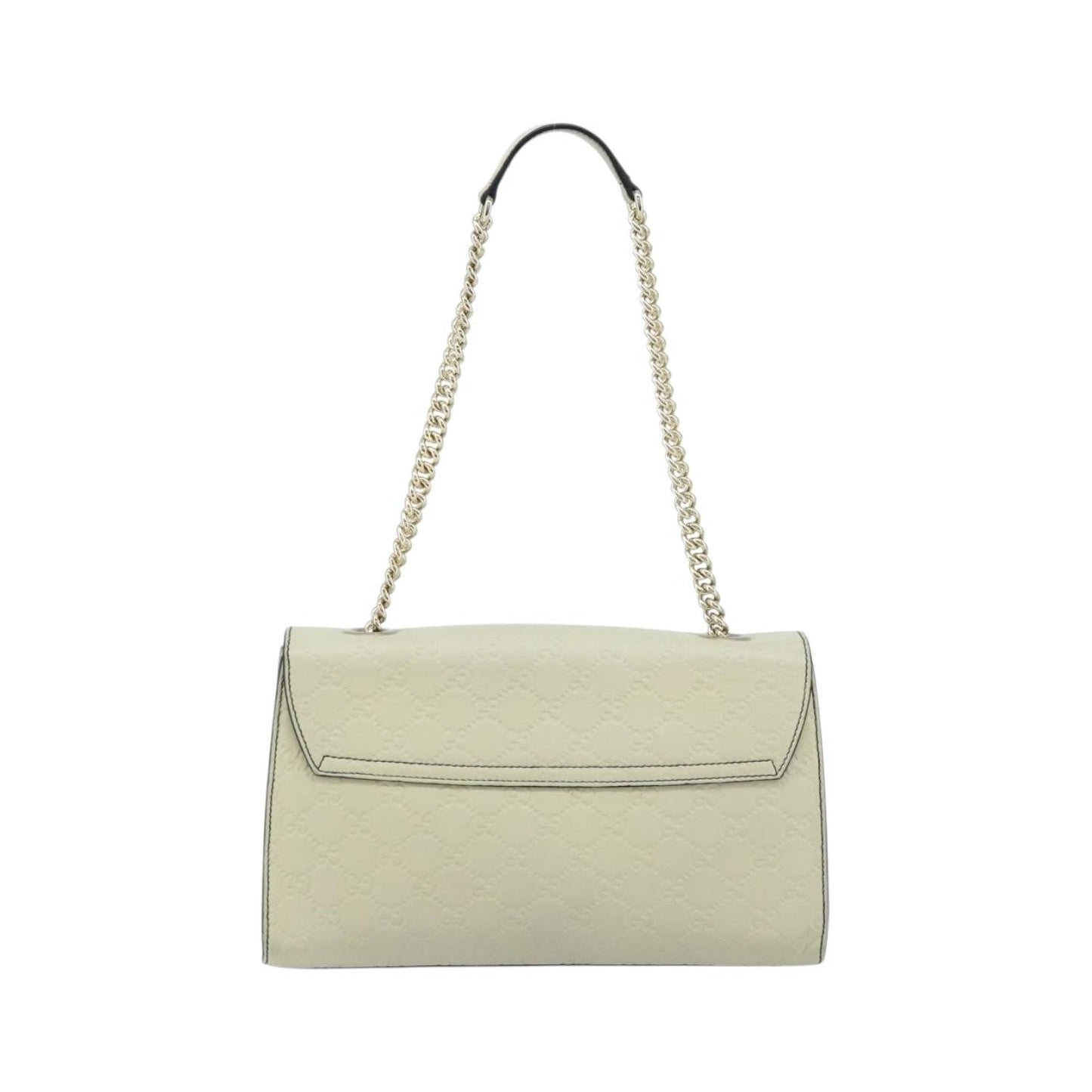 Gucci Emily Chain Flap Guccissima Leather, Beige, Leather, Shoulder Bag