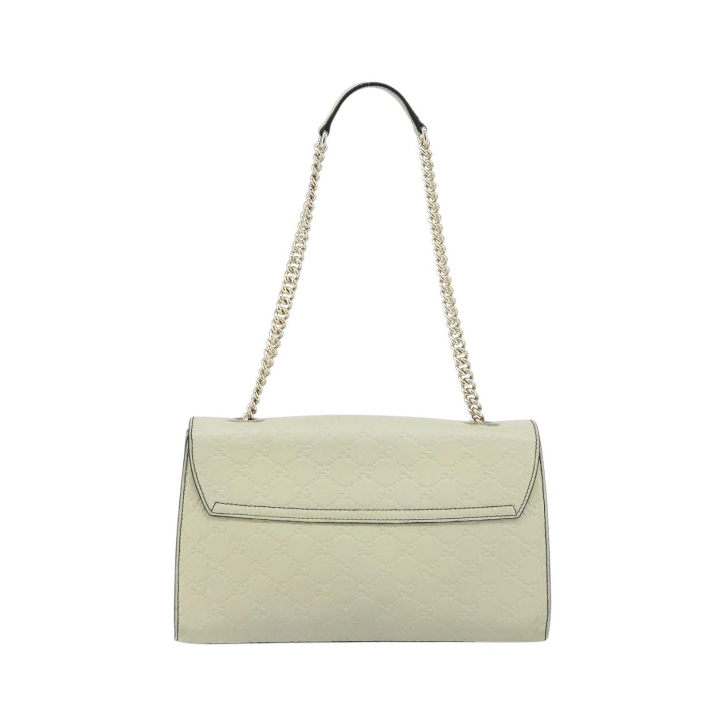 Gucci Emily Chain Flap Guccissima Leather, Beige, Leather, Shoulder Bag