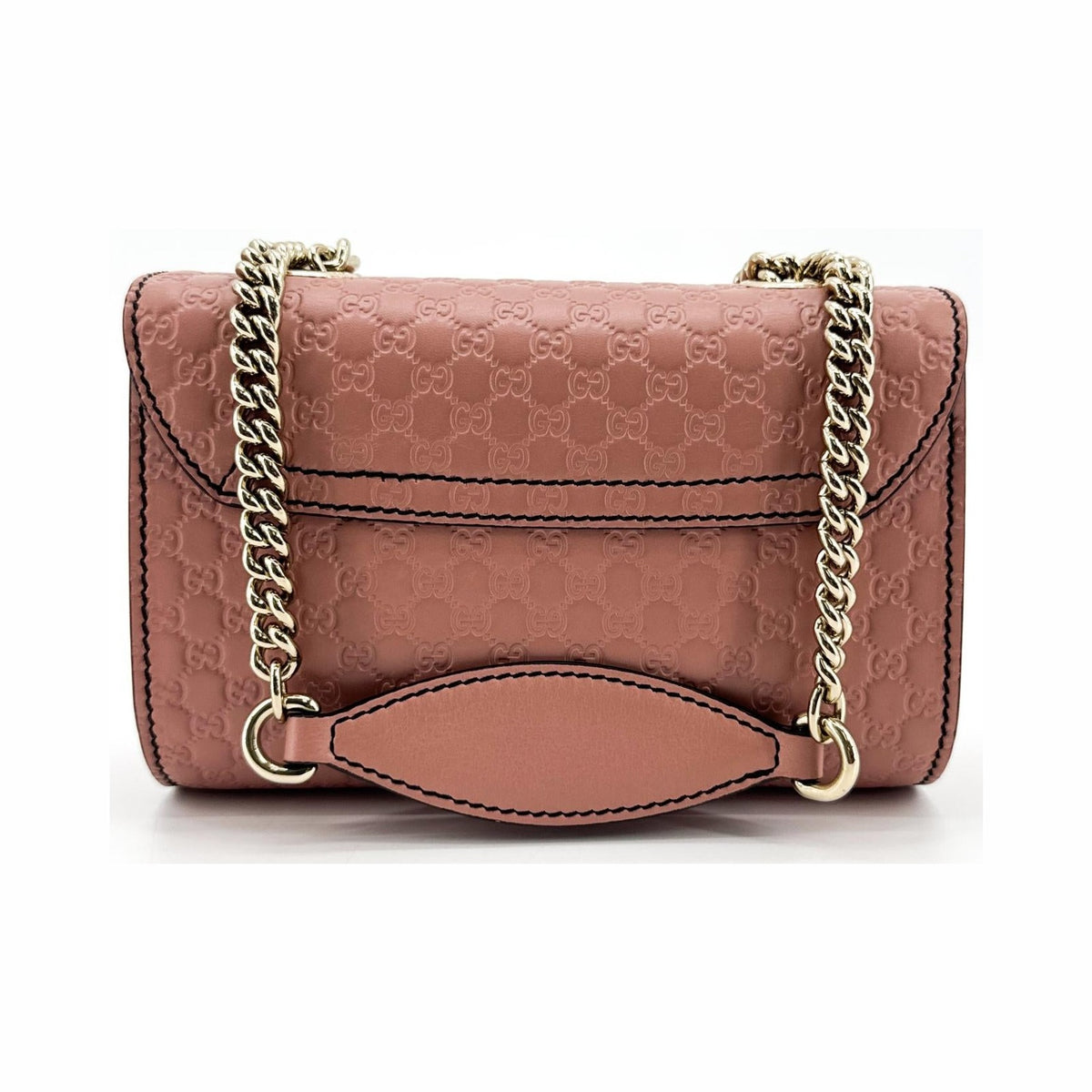 Gucci Emily Chain Flap Guccissima Leather, Pink, Leather, Shoulder Bag