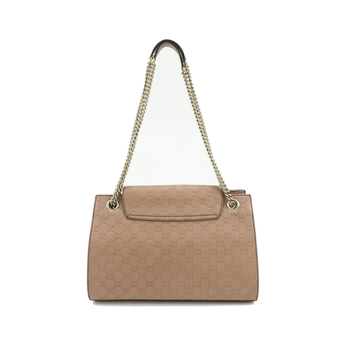 Gucci Emily Chain Flap Guccissima Leather, Pink, Leather, Handbag