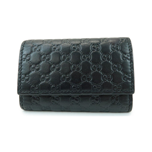 Gucci Flap Card Case Guccissima Leather, Black, Leather, Card Holder