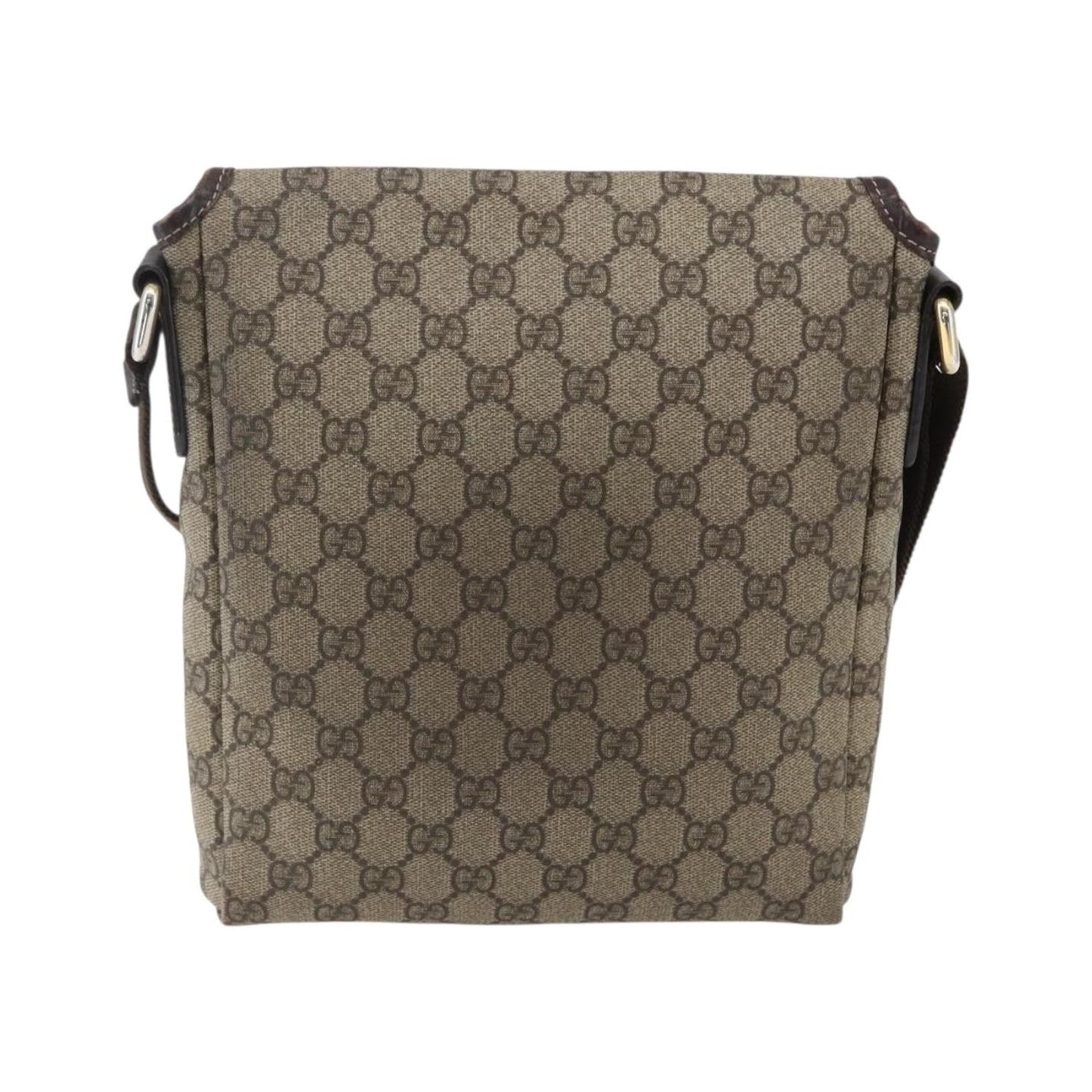 Gucci Flap Messenger GG Coated Canvas, Beige, Canvas, Shoulder Bag