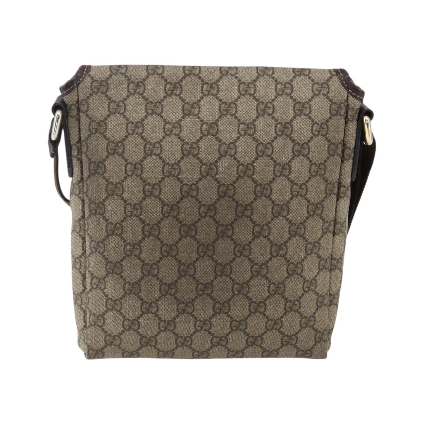 Gucci Flap Messenger GG Coated Canvas, Beige, Canvas, Shoulder Bag
