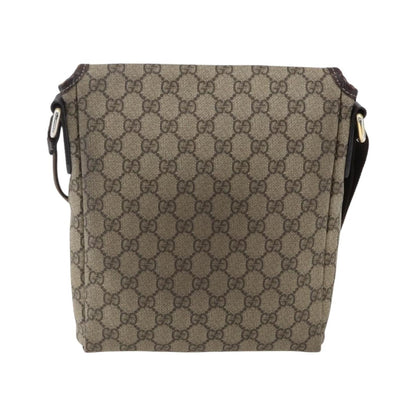 Gucci Flap Messenger GG Coated Canvas, Beige, Canvas, Shoulder Bag