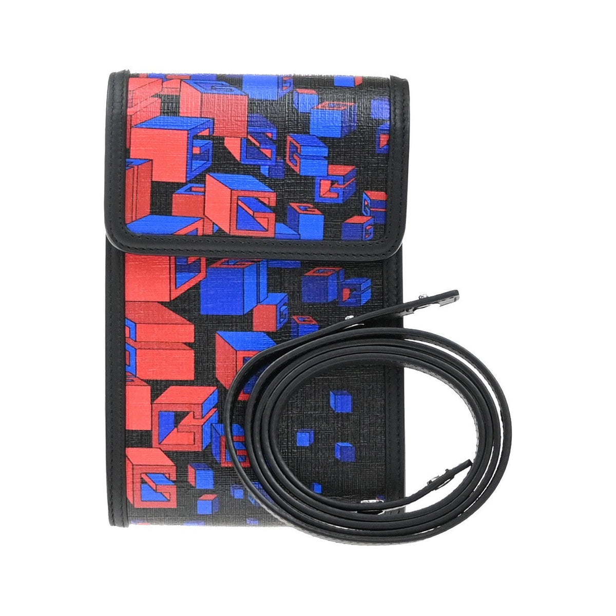 Gucci Flap Printed Coated Canvas, Multicolour, Leather, Crossbody Bag