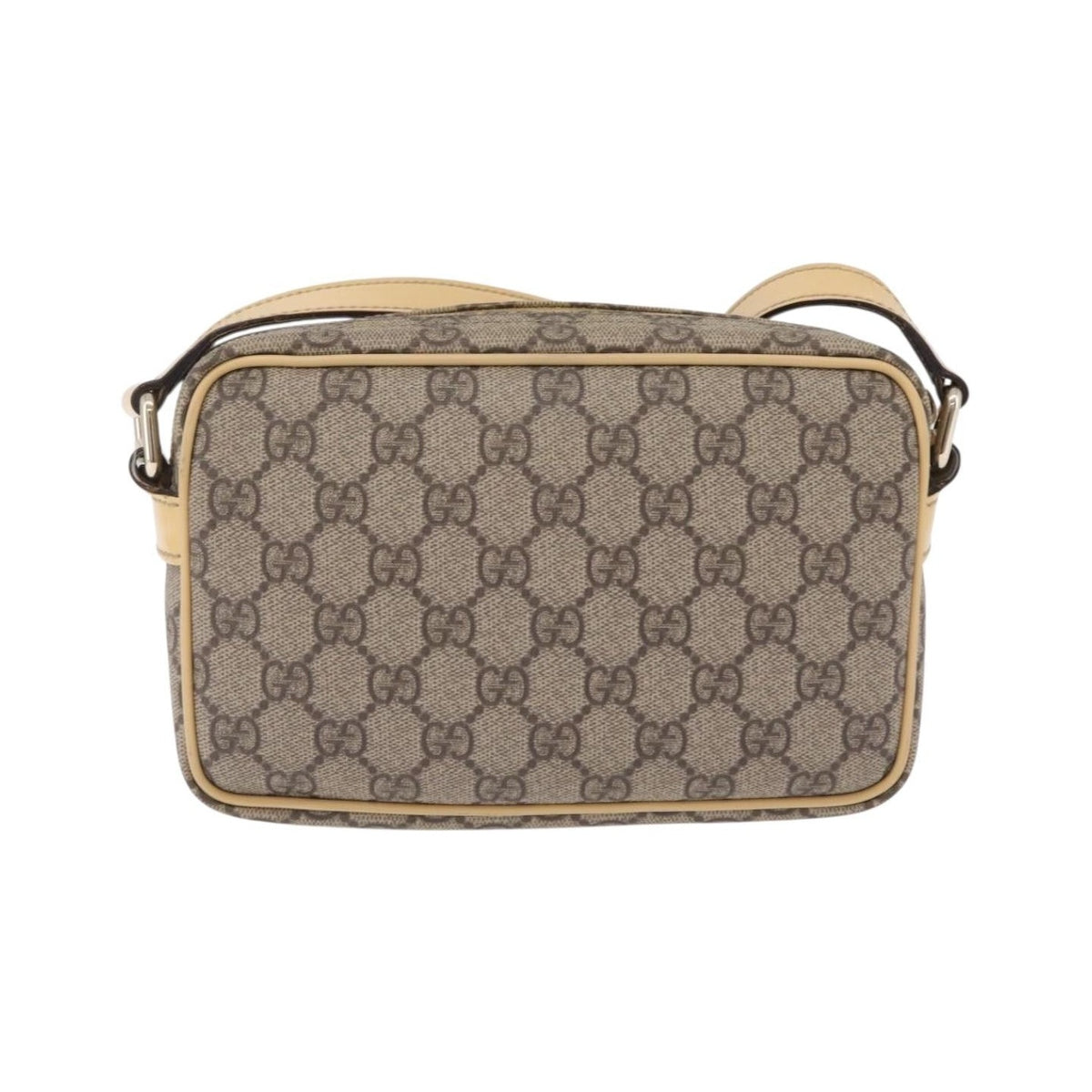 Gucci Front Zip GG Canvas, Beige, Canvas, Crossbody Bag