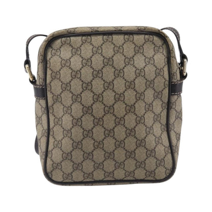 Gucci Front Zip Pocket Messenger GG Coated Canvas, Beige, Canvas, Shoulder Bag