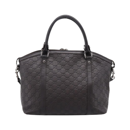 Gucci GG Charm Convertible Dome Satchel Guccissima Leather, Brown, Leather, Handbag