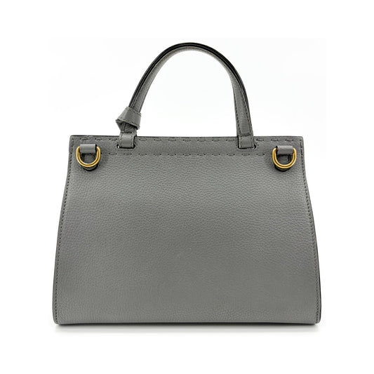 Gucci GG Marmont Animalier Top Handle Leather, Gray, Leather, Handbag